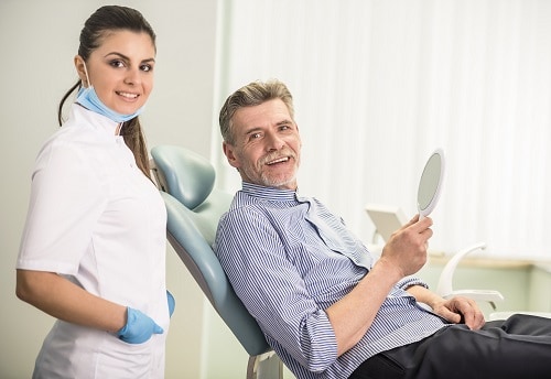 gentleman in dental chair